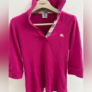 Burberry women’s pink collared shirt